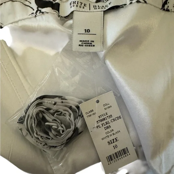 White House Black Market Strapless Black and White Dress - Picture 4 of 5